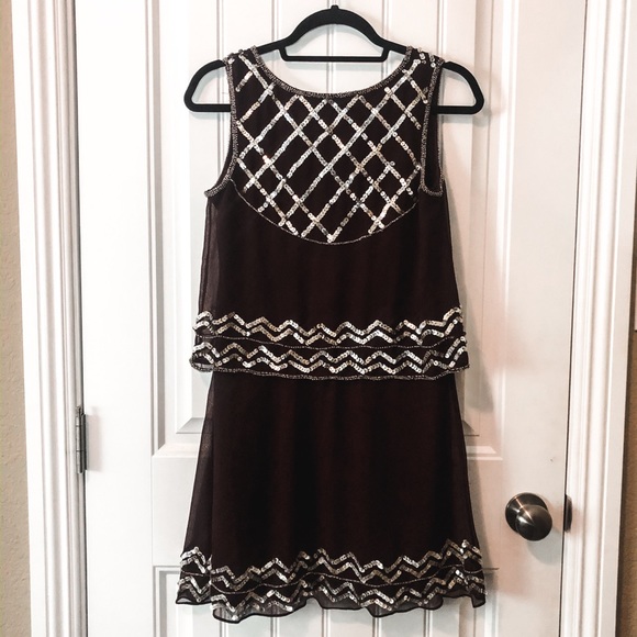 Staring at Stars Gatsby style Sequin Flapper Dress - Picture 2 of 4